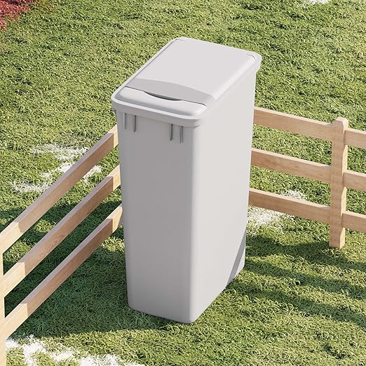 Dowell Wastebasket Trash Can Container, Plastic Garbage Bin, Stackable, for Kitchen, Office, Home & Commercial Use, Fits Under Sink/Desk - Grey (1, 50 QT LID Only)