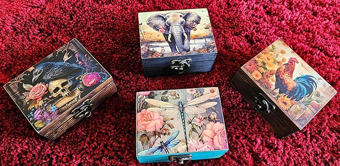 Trinket Box Small Jewelry Keepsake Box | Earrings Necklace Storage Box for Girls Women | Gift Idea Valentine's Day, Birthday Christmas, Weddings, Animals Ornaments for Home Décor (Dragonfly)