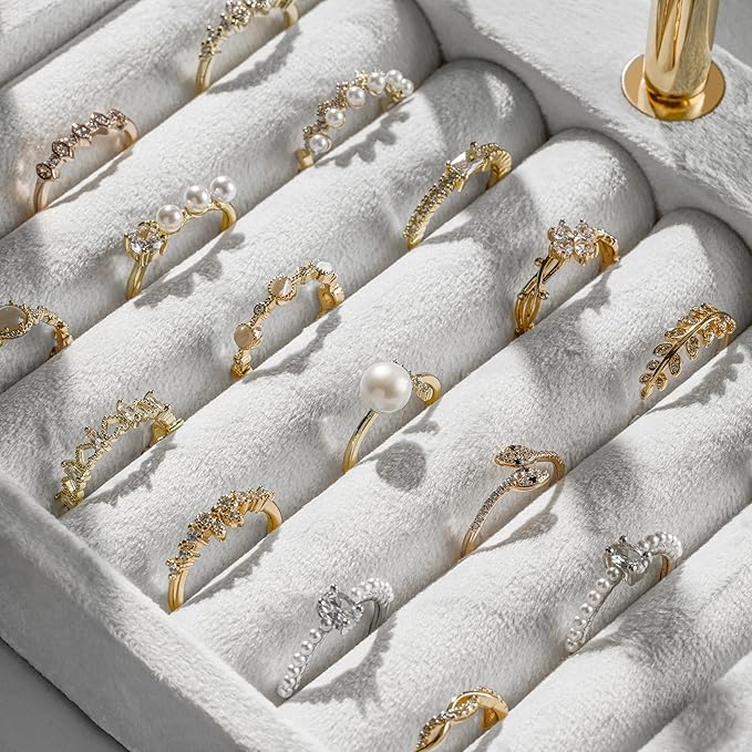 bussdis 3 Tier Bracelet Holder Display - Detachable T Bar White Velvet Bracelet Holder, Jewelry Holder Organizer for Bracelet, Necklace, Earrings, Rings