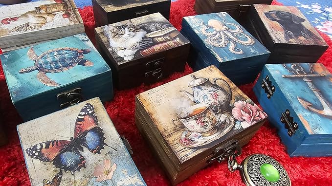 RK Collections Trinket Box Small Jewelry Keepsake Box | Trinket Box lovers Gift Idea, Animals Ornaments for Girls, Women, Gift Idea, Home Décor (Teapot)
