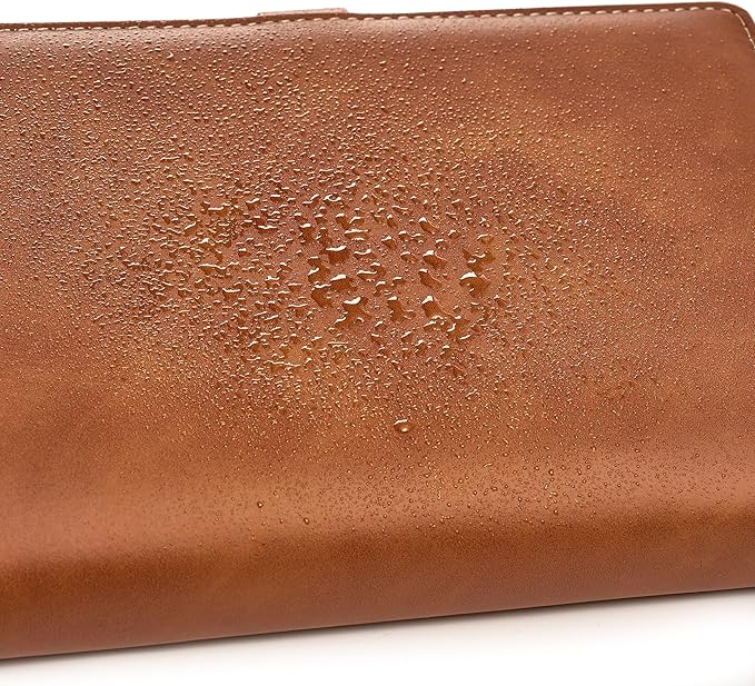 PU Leather Jewelry Binder Storage Case - Jewelry Boxes Travel Binder Organizer Book Ring Binders with Zipper Velvet Pouch Bags for Bracelet Earring Rings Necklaces - Brown
